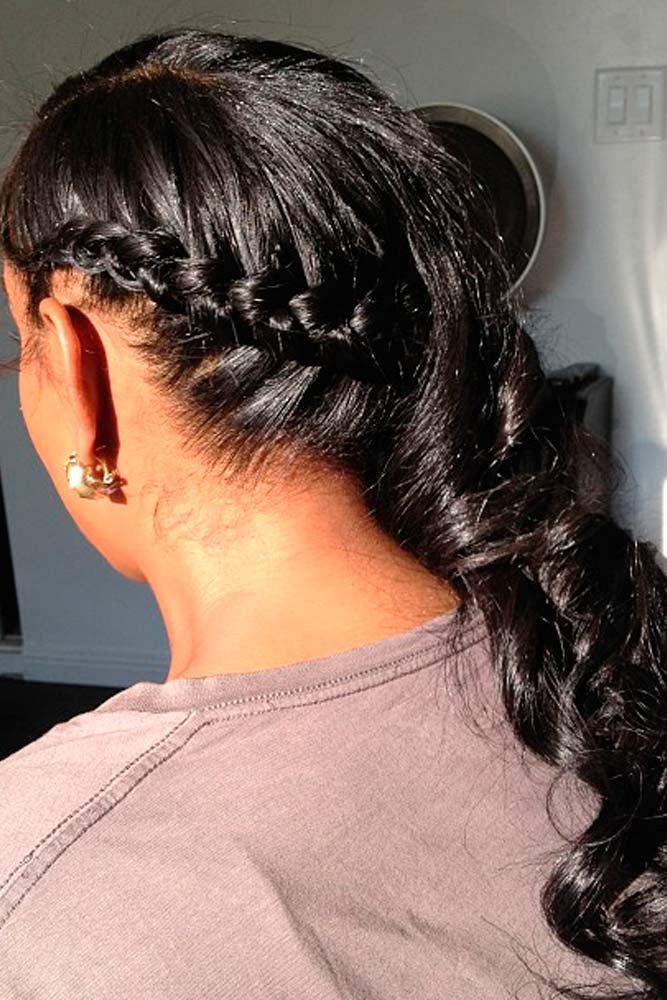 Twisted Side Ponytail #ponytail #braids #updo #naturalhair