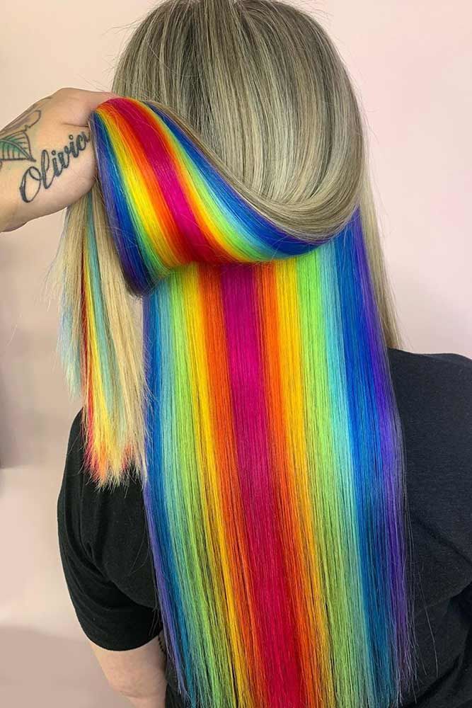 Mesmerizing Hidden Rainbow Hair | LoveHairStyles.com