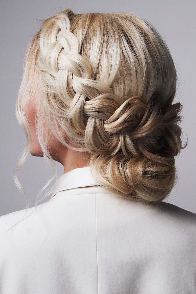 Braided Low Updos Dutch #springhairstyles