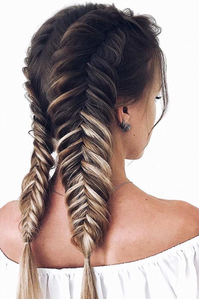 Double Fishtail Braided Styles #braids 