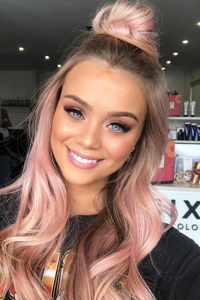 Fun Hairstyles For Long Pink Hair Lovehairstyles Com