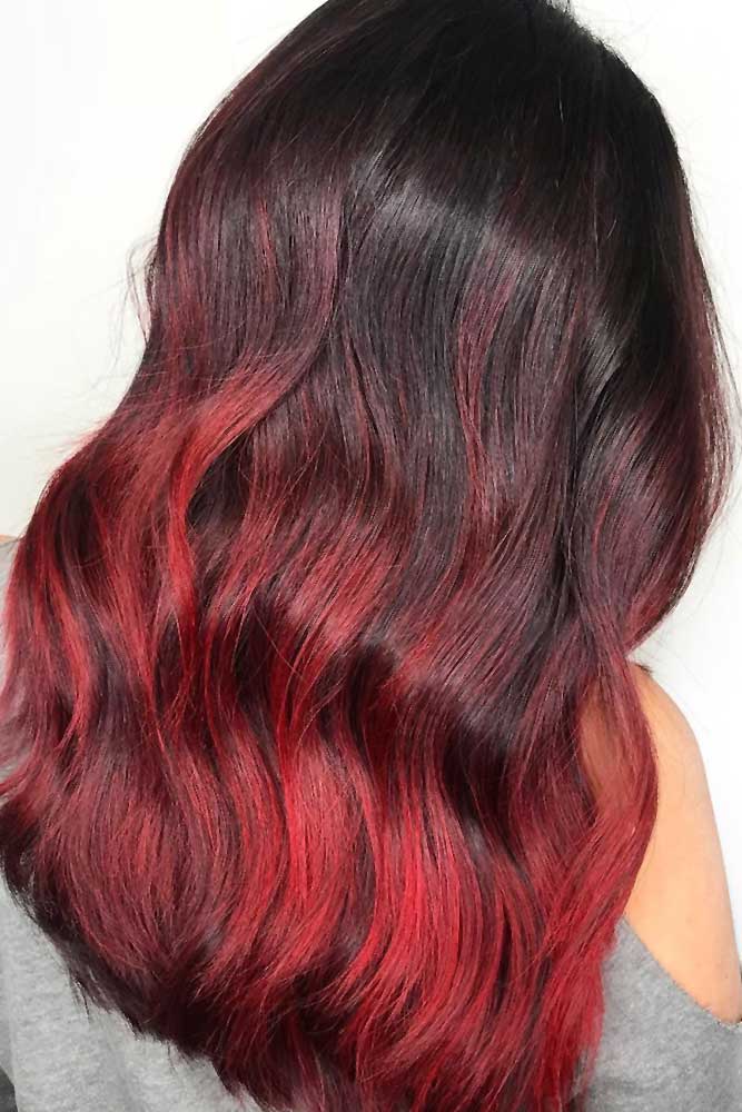 Brunette To Ruby Rouge #ombre