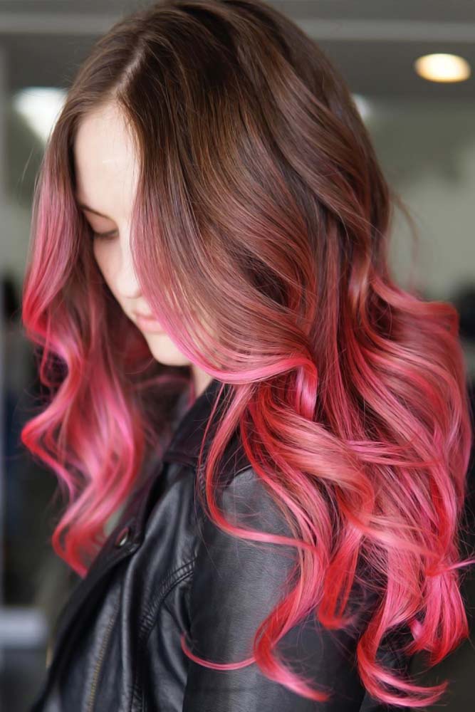 pink ombre hair dark to light