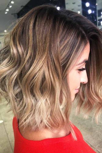 Blonde Ombre Hair with Slightly Cooler Shades Bob #blondehair #brunette #ombre #bob