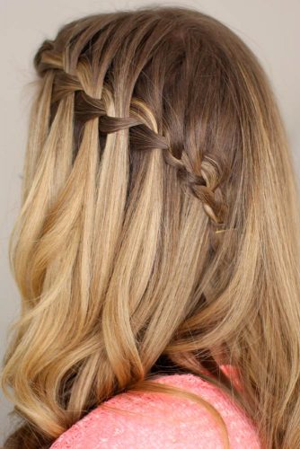 Beautiful Waterfall Braid Hairstyle