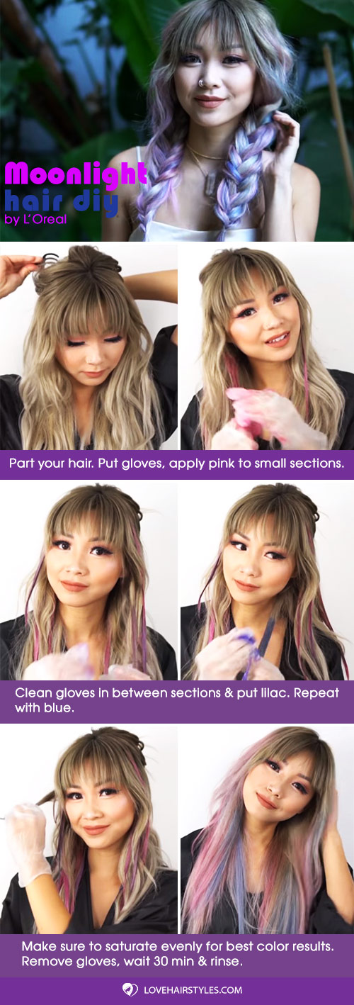 Moonlight Look Tutorial #hairtutorial #highlights