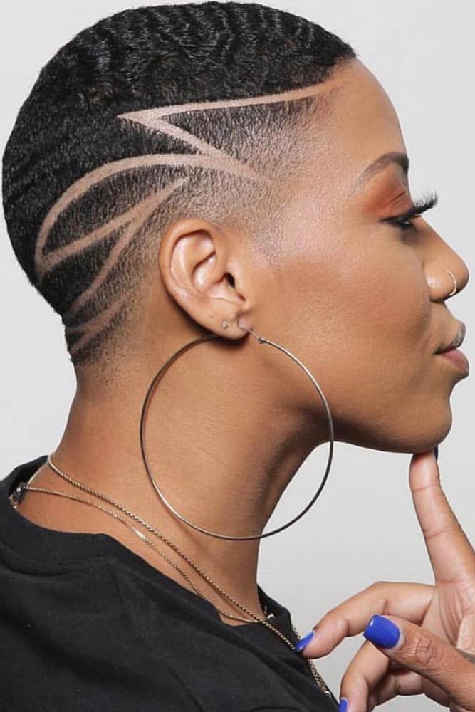 Geometric Buzzed TWA #naturalhairstyles #shorthair #twahair