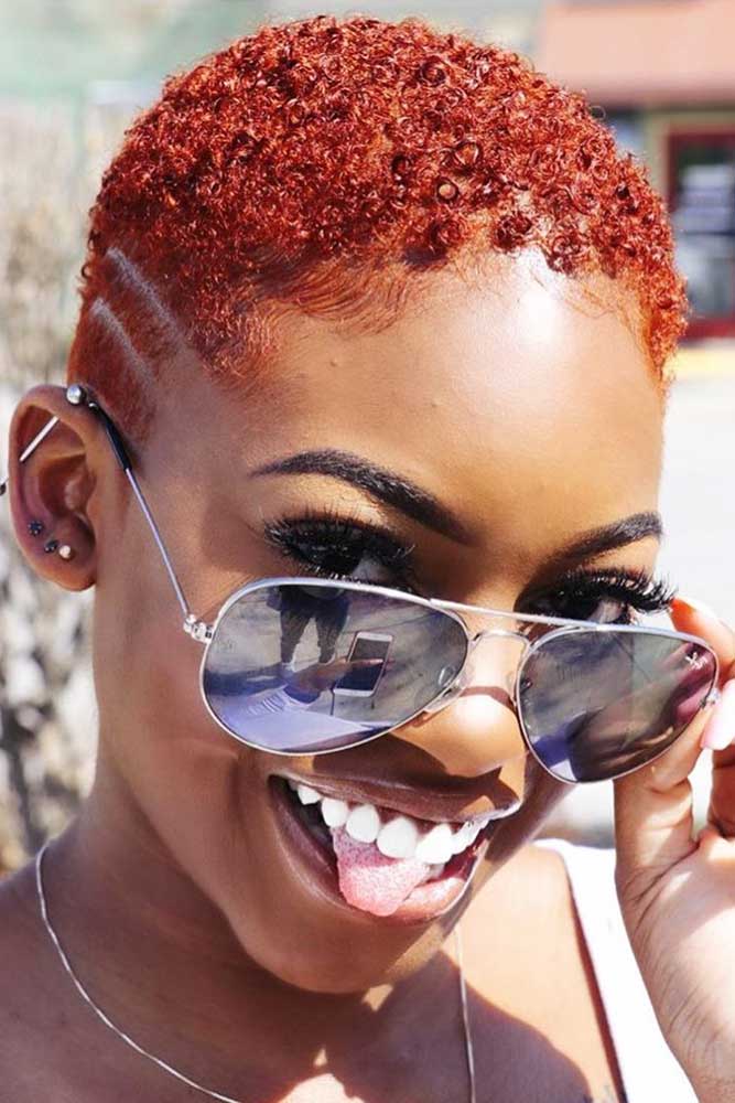 Reddish Brown TWA #naturalhairstyles #shorthair #twahair