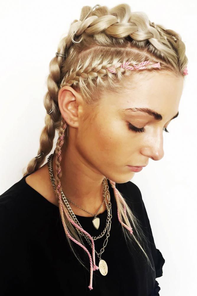 Braided Faux Hawk Styles Dutch #hairrings #hairaccessories #braids