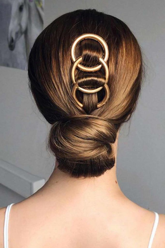 Hair Rings Updo Styles Brown #hairrings #hairaccessories