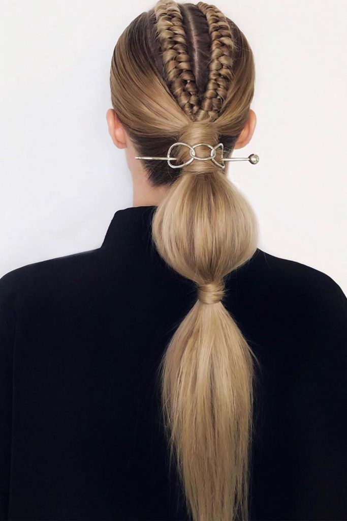 Ponytails With Hair Rings Braids #hairrings #hairaccessories