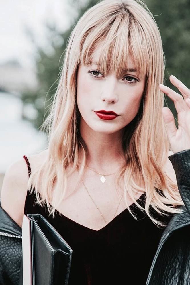 Thin Straight Long Bangs Layers #longhair #bangs