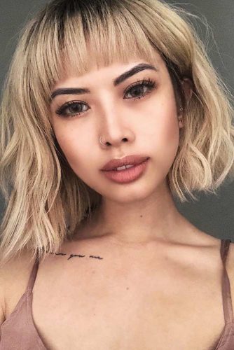Blonde Bob Hairstyles With Bangs