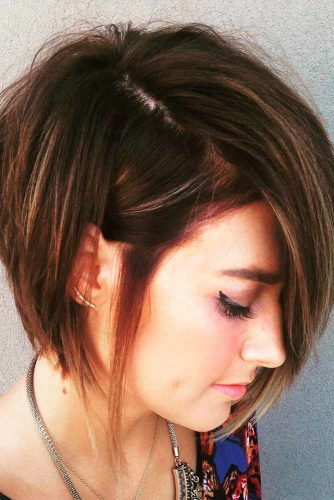 Short Stacked Bob With Undercut
