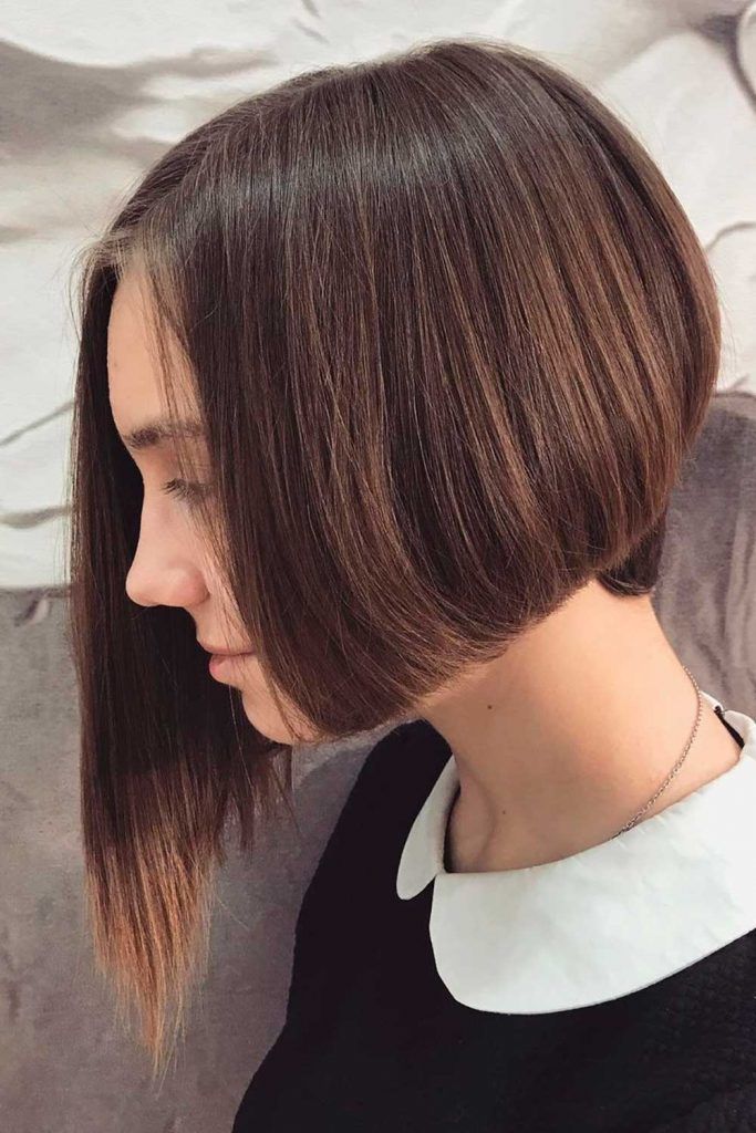 Asymmetrical Long Bob Back View