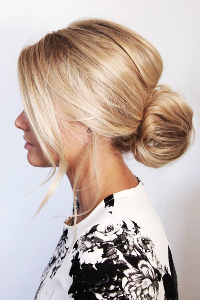24 Hairstyles with Bun and Bangs