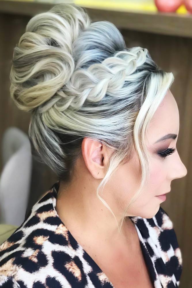 Formal Bun Styles With Bangs Braid #bun #bangs