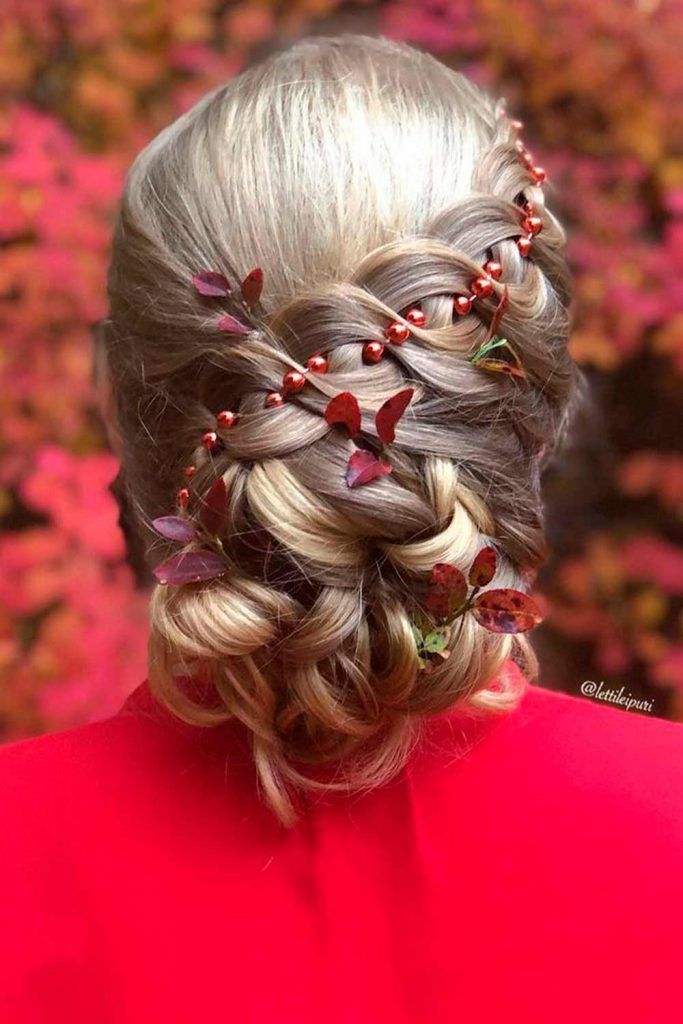 Low Bun With Braided Top 