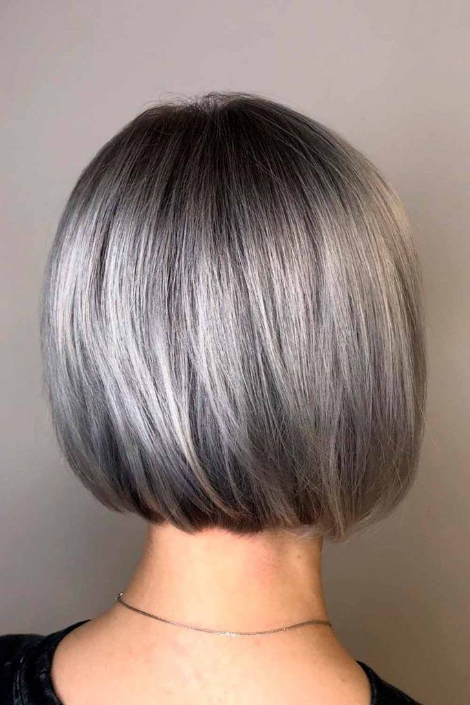 Dark Roots Hair With Grey Color