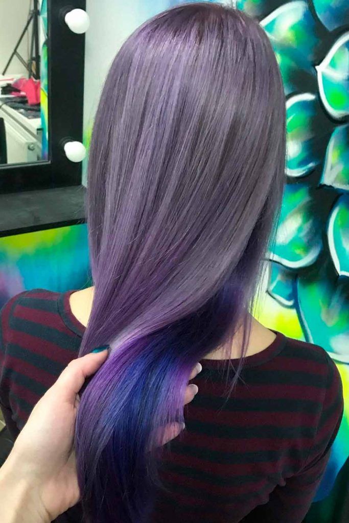 Purple Grey Ombre Hair