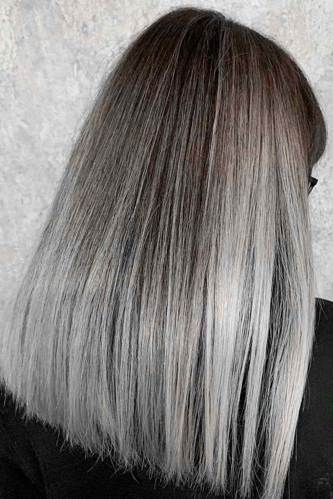 sliver ombre brown hairTikTok Search