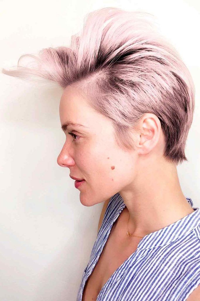 Bright Short Cut Hair For Long Faces