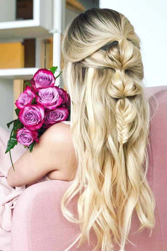 Half Up Half Down Prom Hairstyles with Braid picture3