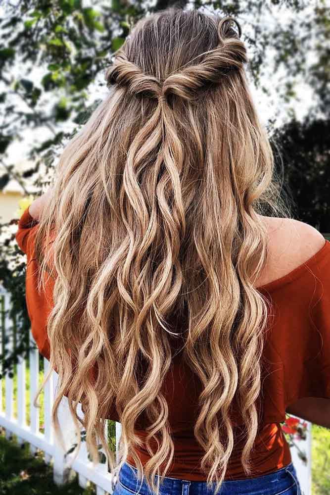 Half Up Hairstyles With Easy To Do Twists #halfup