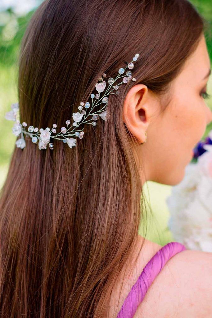 Back Floral Headpiece