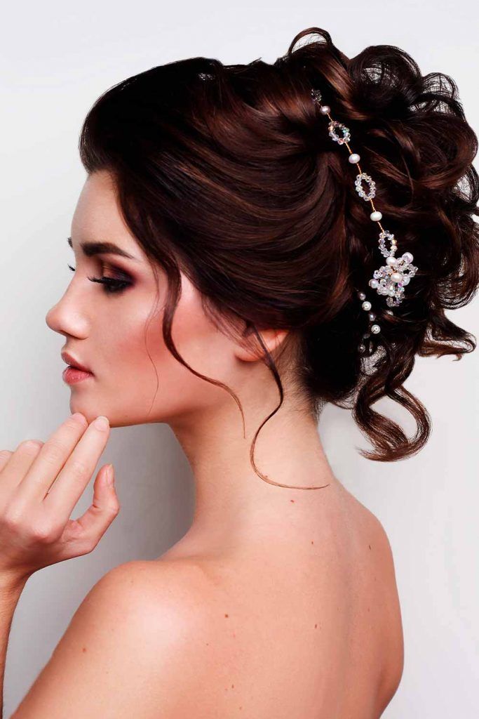 Updo With Headpiece Jewelry 