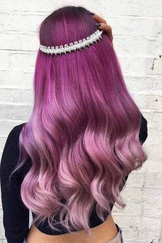 hot pink and purple hair dye