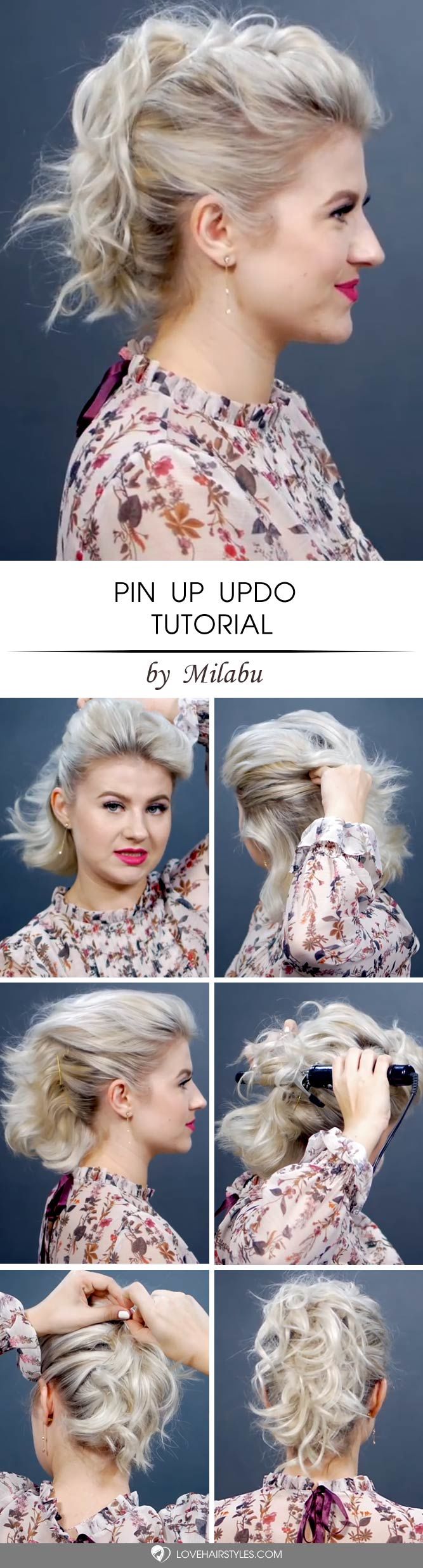 Pin Up Updo Tutorial #updo #hairtutorial