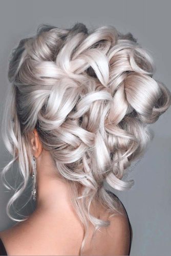 Exquisite Updo Hairstyles For Prom Icy Blonde Color #updohairstyles #longhair #promhairstyles #promhair #hairstyles