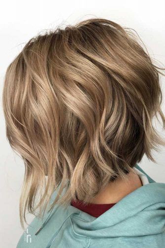 Wavy Stacked Bob Haircuts