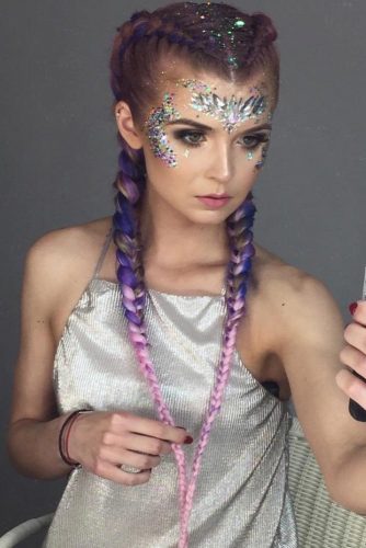 Ombre Kanekalon as a Party Hairstyle picture1