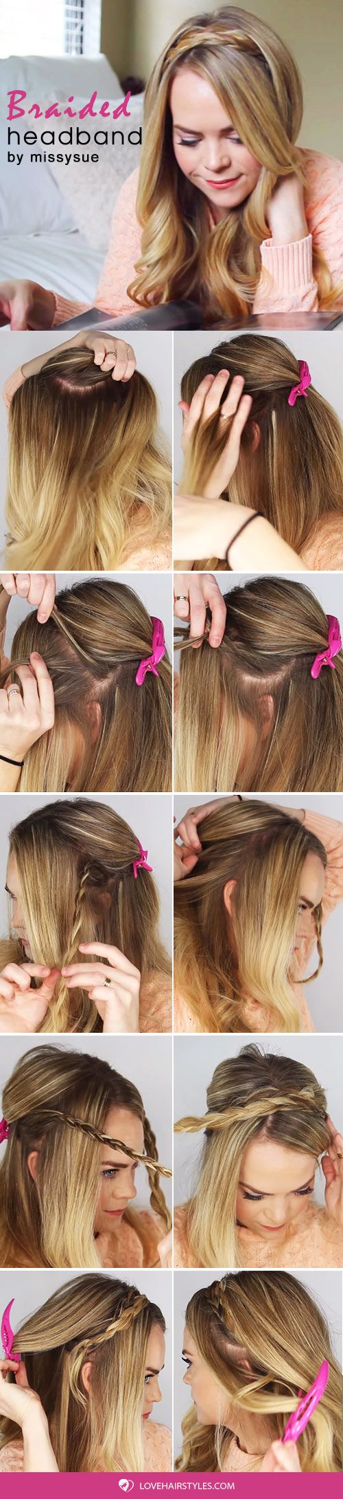 How To Create A Headband Braid #crownbraids #braids