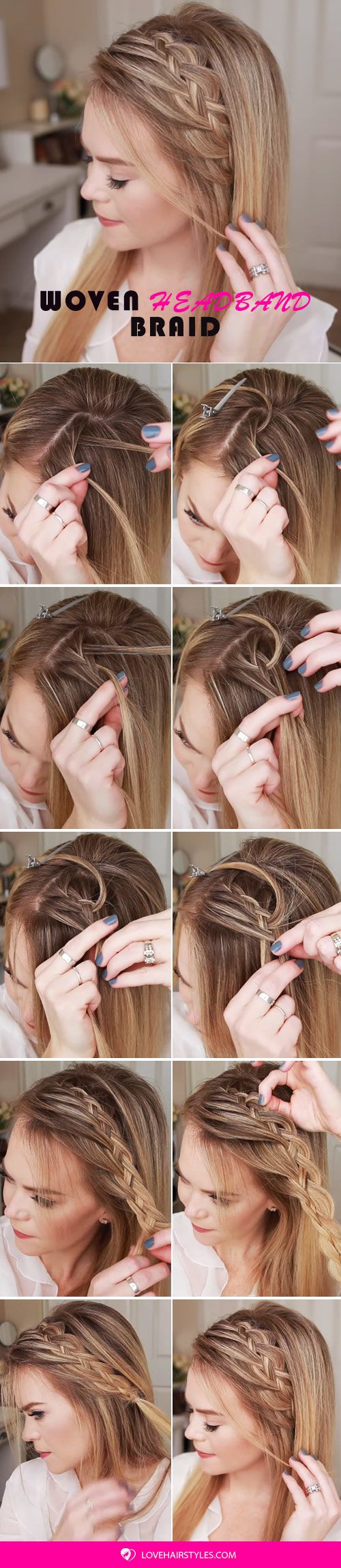 Woven Crown Braid Hair Tutorial #crownbraids #braids