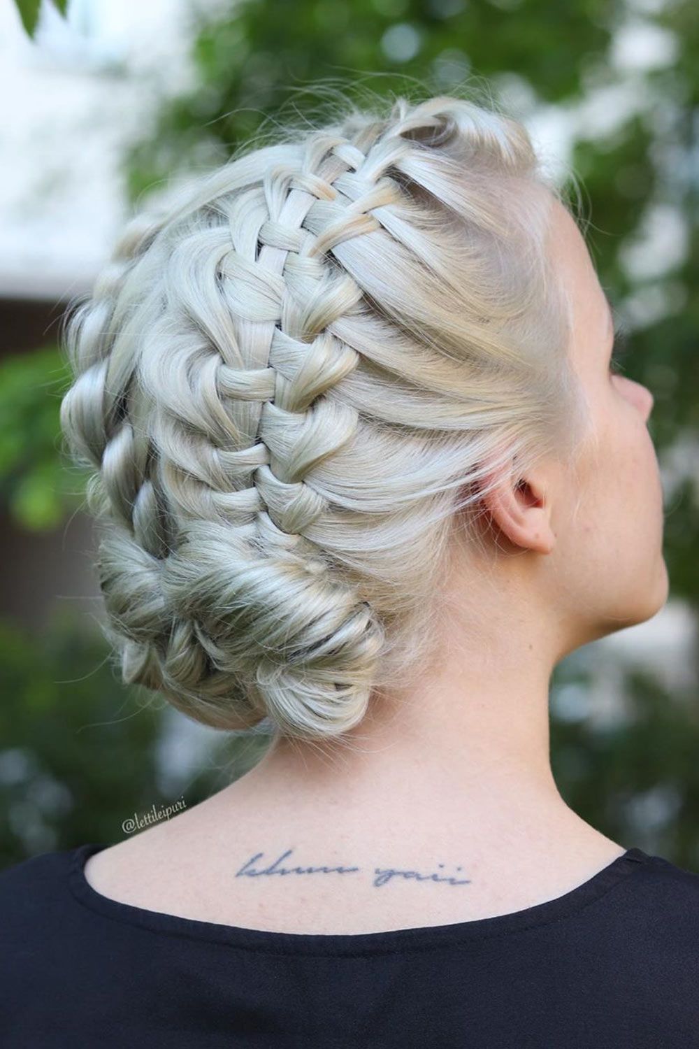 Ladder Braid Updo Hairstyle