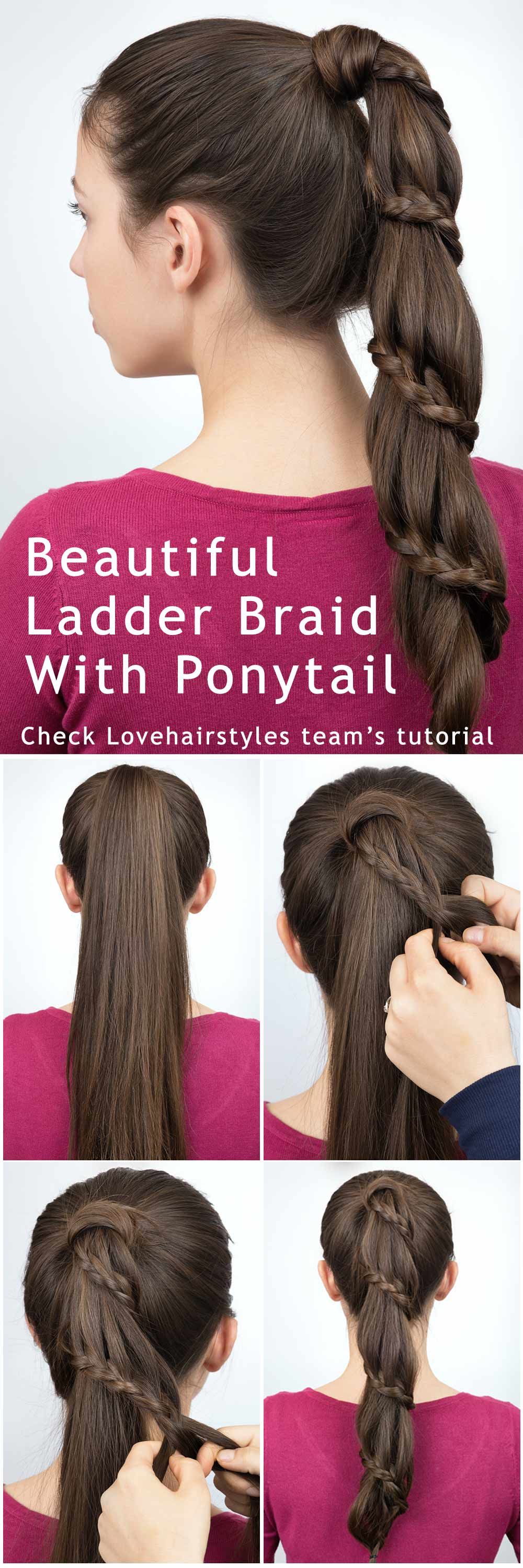 Vertical Ladder Braid With Ponytail