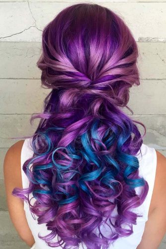 blue and purple hair