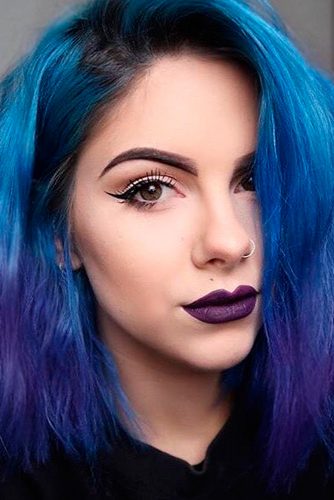 50 Fabulous Purple And Blue Hair Styles Lovehairstyles Com