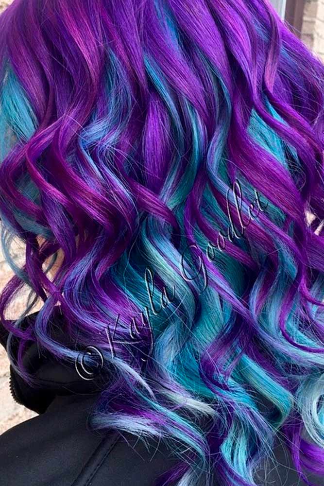 Fabulous Purple And Blue Hair Styles 