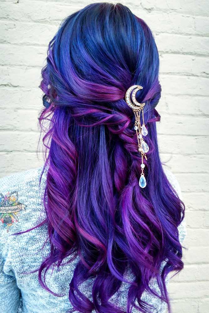 60 Fabulous Purple And Blue Hair Styles 