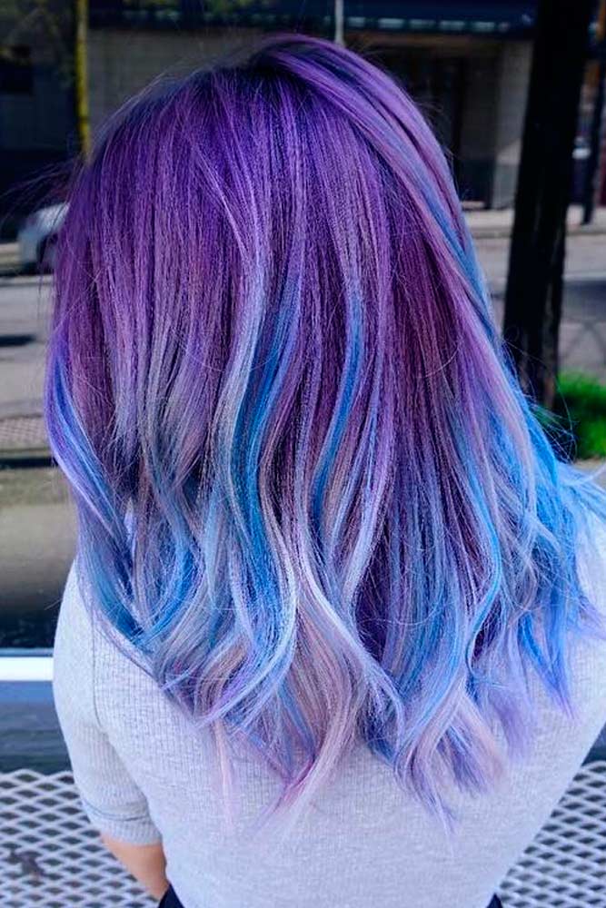 Fabulous Purple And Blue Hair Styles 