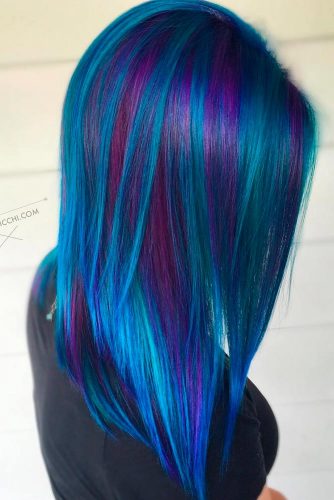 Dark Blue And Purple Hair