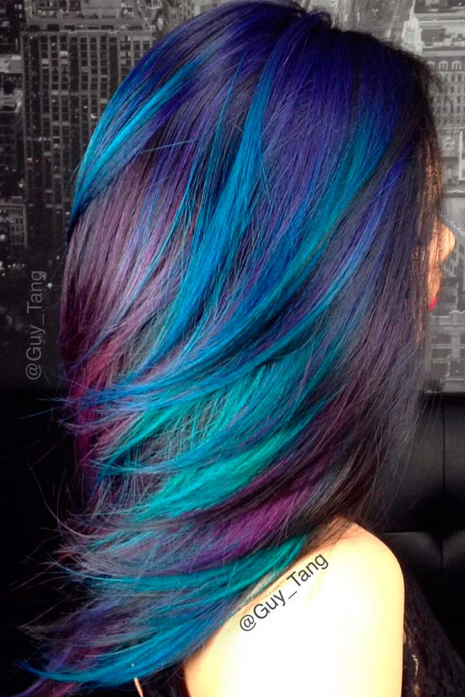 60 Fabulous Purple And Blue Hair Styles Lovehairstyles Com