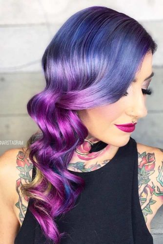 50 Fabulous Purple And Blue Hair Styles Lovehairstyles Com