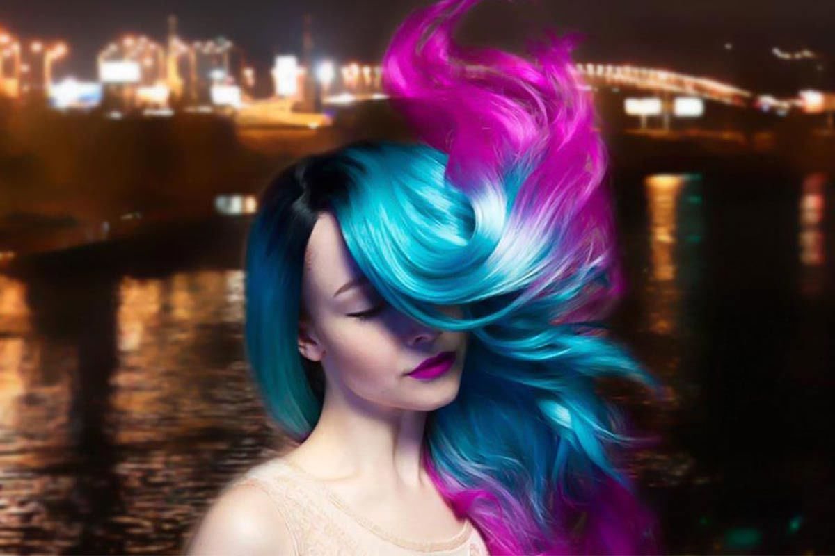 purplish blue hair dye