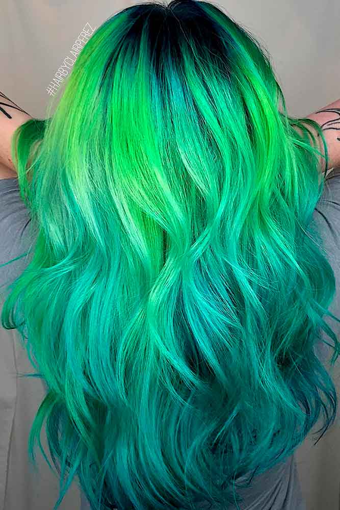 Reverse Green Ombre