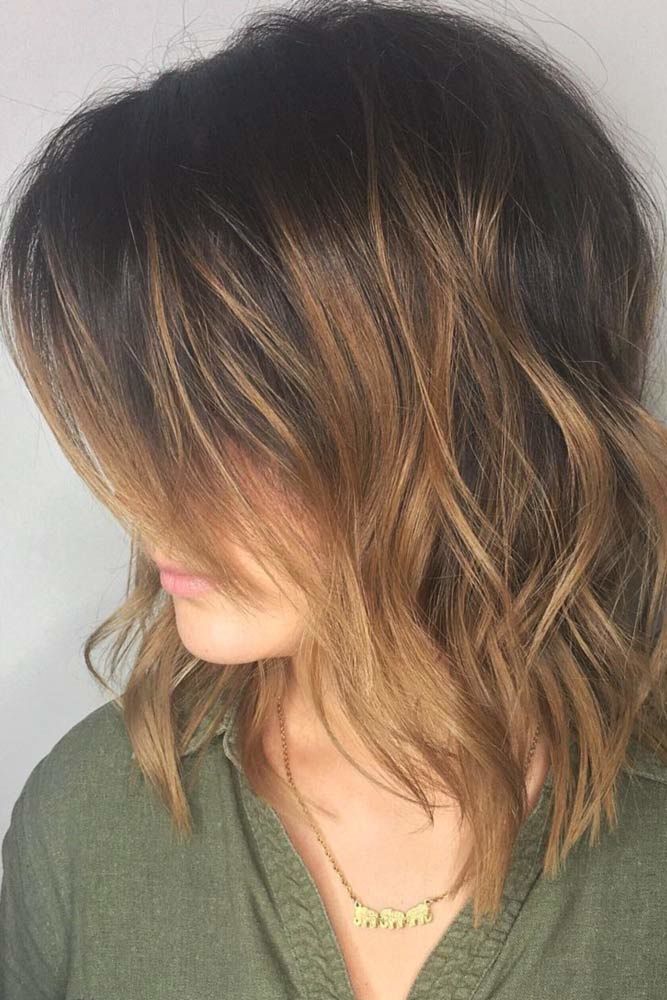 34 Cute Medium Length Hairstyles with Bangs | LoveHairStyles